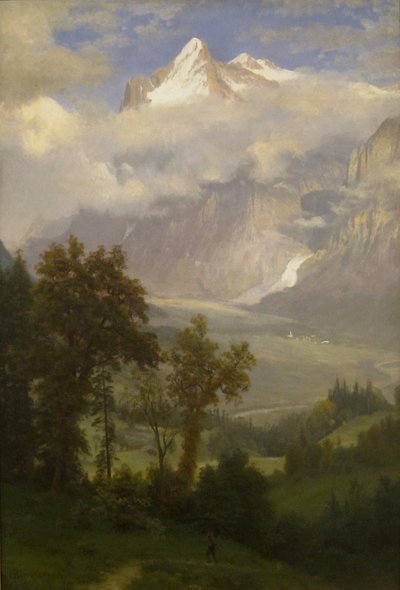 Vista del Wetterhorn desde el Valle de Grindelwald de Albert Bierstadt